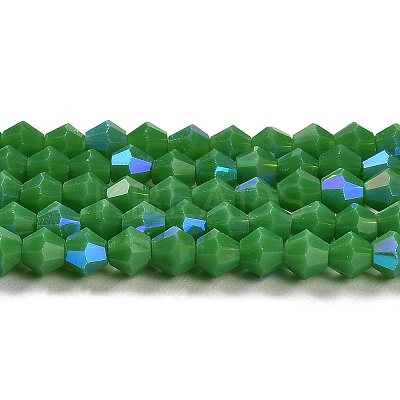Opaque Solid Color Imitation Jade Glass Beads Strands GLAA-F029-P4mm-D08-1