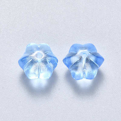 Transparent Spray Painted Glass Beads GLAA-S190-005A-02-1