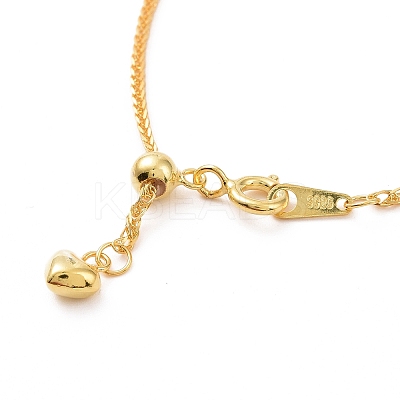 925 Sterling Silver Wheat Chains Necklace for Women STER-I021-02B-G-1