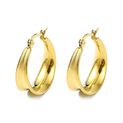 304 Stainless Steel Hoop Earrings EJEW-K271-02E-G-1