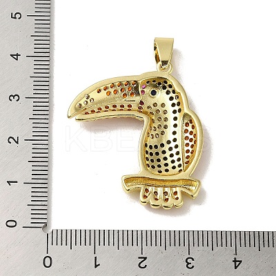Brass Micro Pave Cubic Zirconia Pendants KK-C058-11G-1