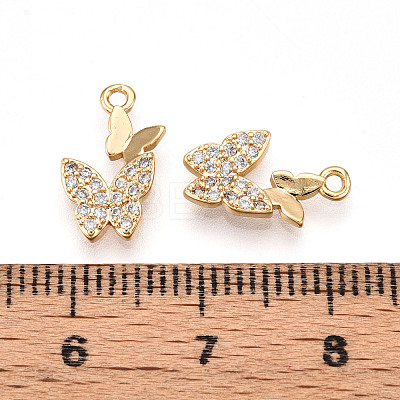 Brass Micro Pave Cubic Zirconia Pendants ZIRC-T016-25-1