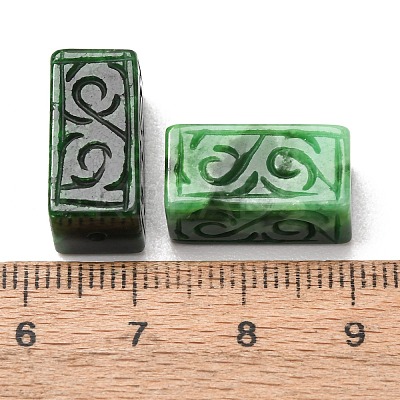Dyed Natural Myanmar Jade Carved Beads GG-CBABA9C-07C-1