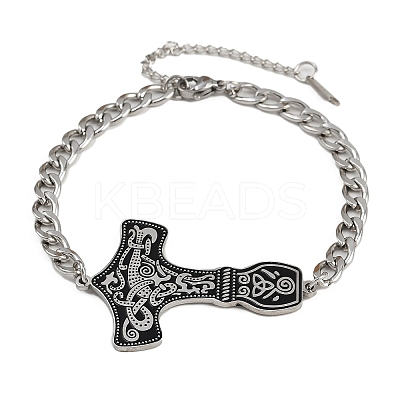 304 Stainless Steel Enamel Link Bracelets LS-BJEW-P356-01B-P-1