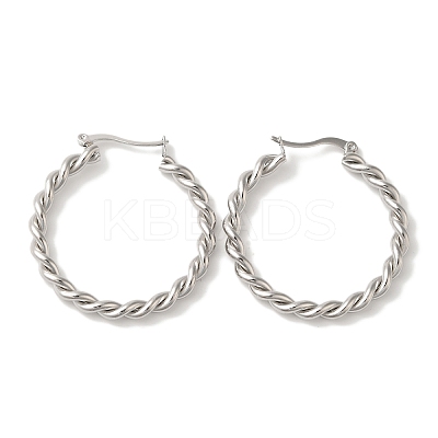 Non-Tarnish 304 Stainless Steel Hoop Earrings for Women EJEW-Z066-03P-1