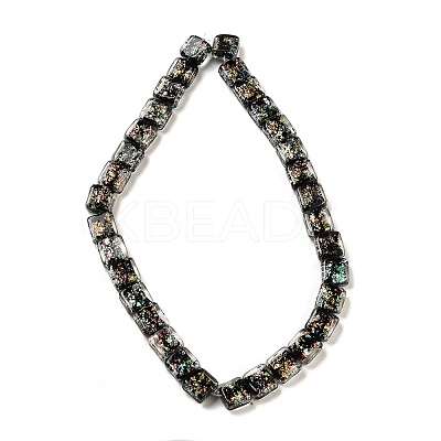 Handmade Dichroic Foil Glass Beads Strands DICH-U001-07H-1