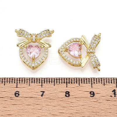 Brass Micro Pave Cubic Zirconia Pendants KK-T070-61B-1