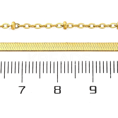 304 Stainless Steel Double Layered Necklaces LS-NJEW-U028-01G-1