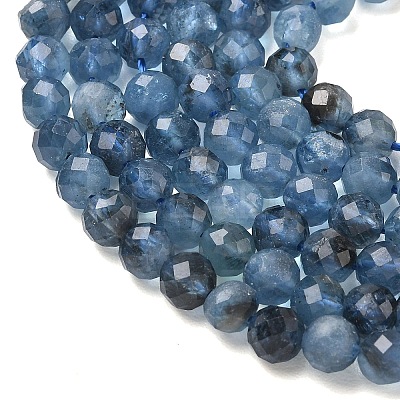 Natural Devil Blue Aquamarine Beads Strands G-P629-A02-04-1