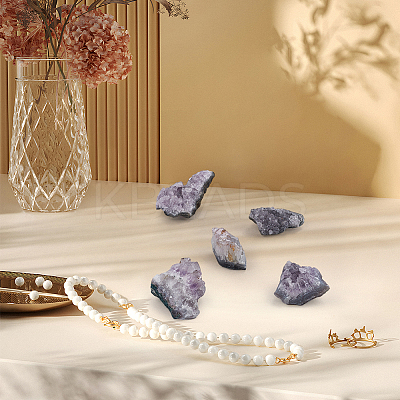 1Pc Natural Amethyst Druzy Geode Stones G-SP0001-16-1