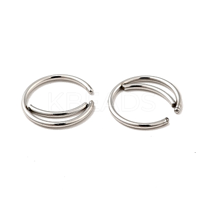 Non-Tarnish Crescent Moon Shape 316 Surgical Stainless Steel Hoop Nose Rings AJEW-I065-01P-1