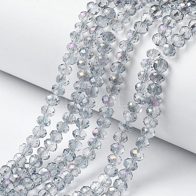 Electroplate Transparent Glass Beads Strands EGLA-A034-T2mm-F10-1