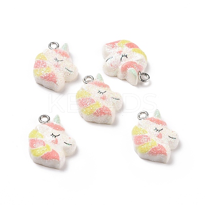 Opaque Resin Pendants RESI-J023-14E-1