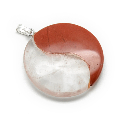 Crystal and Red Jasper Pendants X-G-S218-29-1