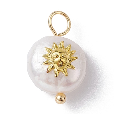 Natural Pearl Pendants PALLOY-JF02200-1