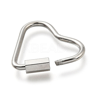Non-Tarnish 304 Stainless Steel Screw Carabiner Lock Charms STAS-K195-02P-1