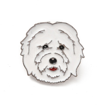 Dog Enamel Pin with Brass Butterfly Clutches LS-JEWB-A006-05G-1