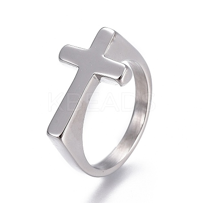 Tarnish Resistant 304 Stainless Steel Finger Rings RJEW-O032-12P-19mm-1