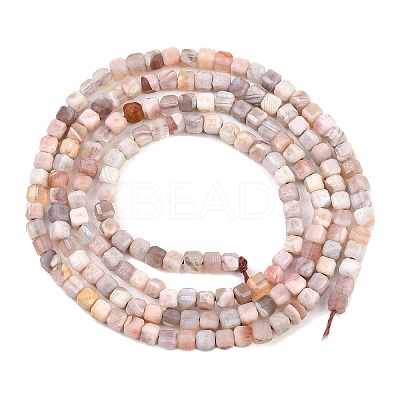 Natural Pink Botswana Agate Beads Strands G-G345-A02-2.5mm-1