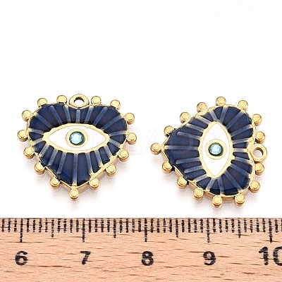 Ion Plating(IP) 304 Stainless Steel Enamel Rhinestone Pendants STAS-T064-56B-1