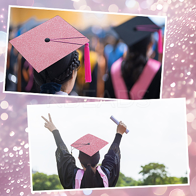 Square EVA Glitter Graduation Cap Topper Stickers DIY-WH20053-05E-1