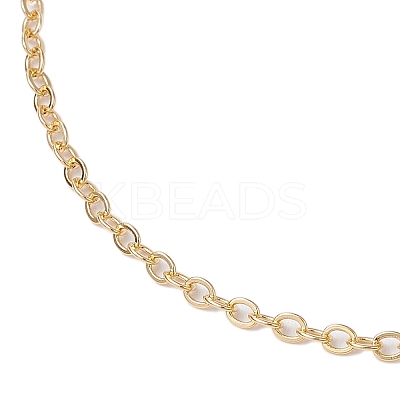 2Pcs 2 Colors 304 Stainless Steel & Brass Cable Chain Lariat Necklaces Sets NJEW-JN05147-1