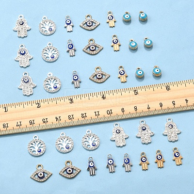 36Pcs 6 Styles Alloy Charms ENAM-FS0002-38-1
