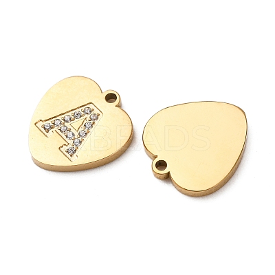 304 Stainless Steel Cubic Zirconia Pendants Set STAS-A125-04G-1
