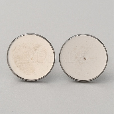304 Stainless Steel Cuff Button STAS-WH0022-96P-1