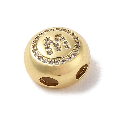 Rack Plating Brass & Cubic Zirconia Pendants KK-Z047-07G-W-RS-1