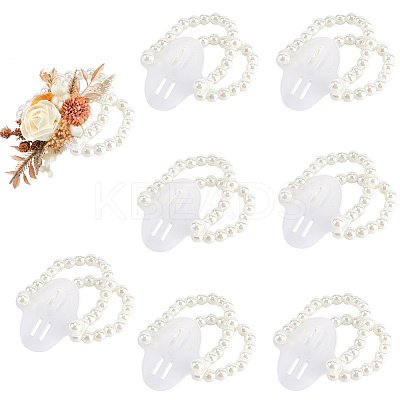 Plastic Imitation Pearl Stretch Bracelets AJEW-WH20064-04-1