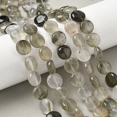 Natural Green Rutilated Quartz Beads Strands G-F790-H01-03-1