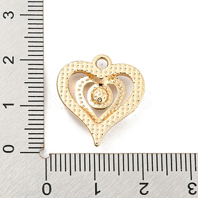 UV Plating Alloy Rhinestone Pendants PALLOY-D026-22G-1
