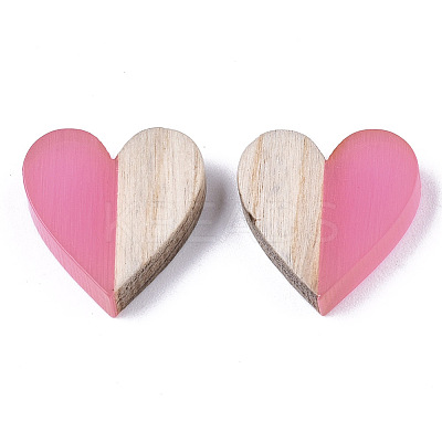 Resin & Wood Two Tone Cabochons LS-RESI-R425-04E-1