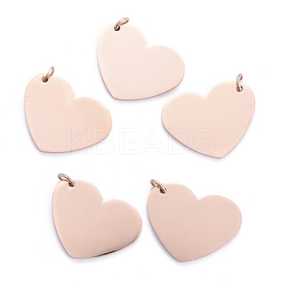 Ion Plating(IP) 304 Stainless Steel Stamping Blank Tag Pendants STAS-I311-26RG-1