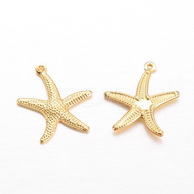 Starfish/Sea Stars Brass Pendants KK-L134-11-1