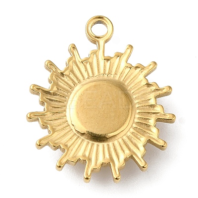 Real 18K Gold Plated 304 Stainless Steel Pendants STAS-A084-21G-02-1