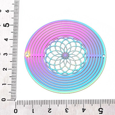 201 Stainless Steel 3D Rotating Hanging Wind Spinner STAS-T064-92-1