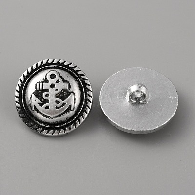 1-Hole ABS Plastic Shank Buttons BUTT-WH0015-73B-1