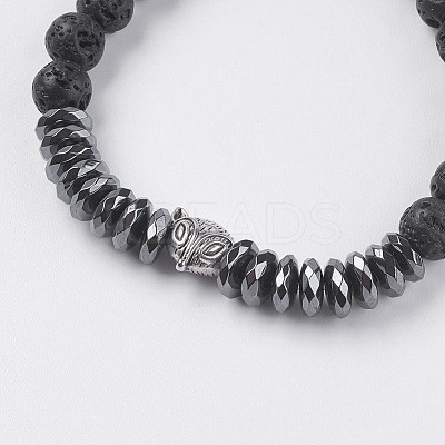 Synthetic Hematite Stretch Bracelets BJEW-I241-21A-1