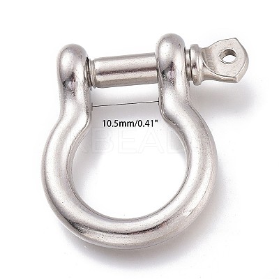 Tarnish Resistant 304 Stainless Steel D-Ring Anchor Shackle Clasps STAS-Z017-15P-01-1