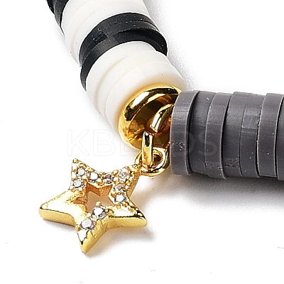 10Pcs 10 Styles Polymer Clay Heishi Beads Stretch Bracelets Sets BJEW-JB05923-1