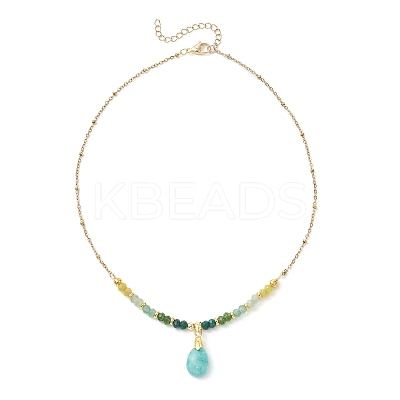 Natural Malaysia Jade Pendant Nekclaces NJEW-JN05917-03-1