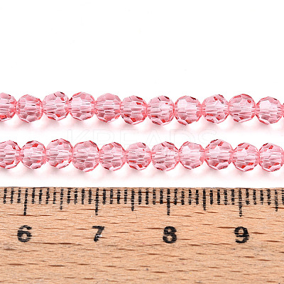 Baking Paint Transparent Glass Beads Strands DGLA-A035-T4mm-D01-1