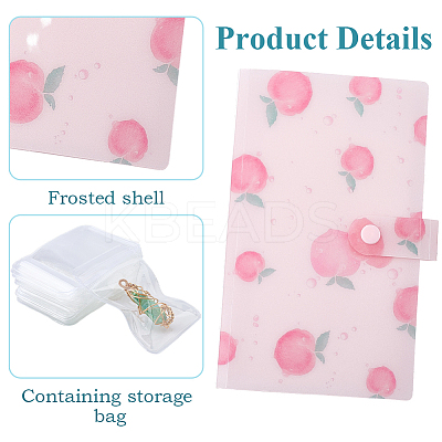 1Pc Fruit Peach Cover PP Plastic Photocard Storage Albums AJEW-CN0006-49A-1