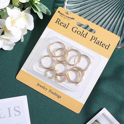 12Pcs 3 Style 201 Stainless Steel Huggie Hoop Earring Findings STAS-BBC0004-91G-1