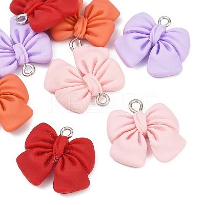 8Pcs 4 Colors Resin Pendants RESI-FP0001-46-1