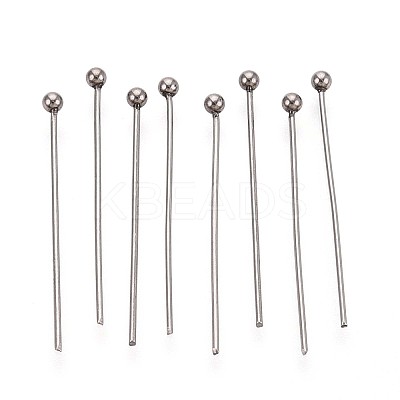 304 Stainless Steel Head Pins STAS-T065-25mm-20P-1