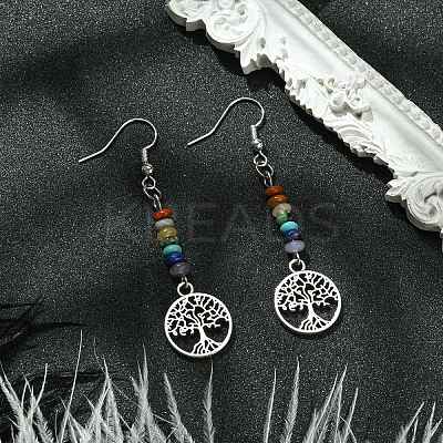 Alloy Tree of Life Dangle Earrings EJEW-JE05462-05-1
