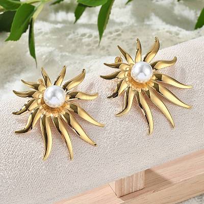 304 Stainless Steel Stud Earrings EJEW-Z084-17G-1